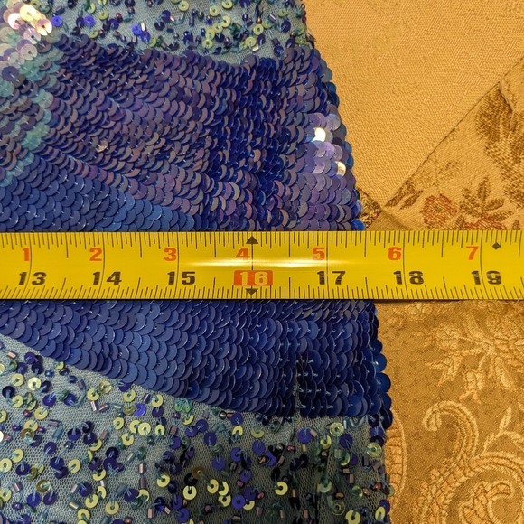 Camille La Vie, Beautiful Blue/Royal  sequin party dress - Picture 9 of 11